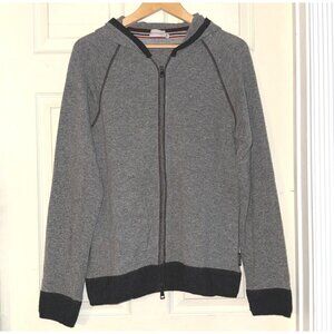 mens Moncler full zip hooded sweater cardigan size xxl gray wool cashmere